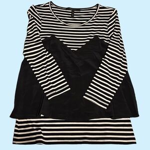 Bcbg top, black and white stripe, sz S